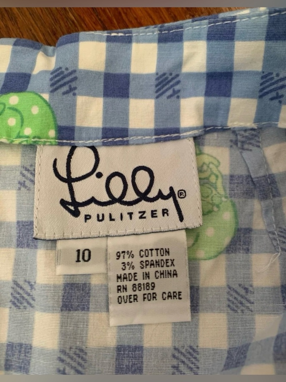 Lilly Pulitzer Gingham Hermit Crab Skirt - Picture 3 of 5